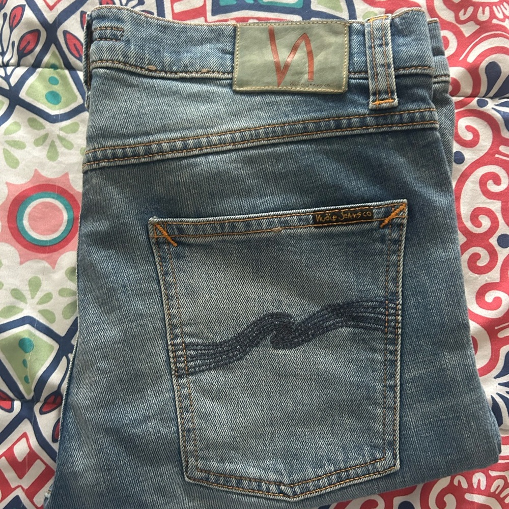 Nudie Jeans Slim Fit Light Blue Denim